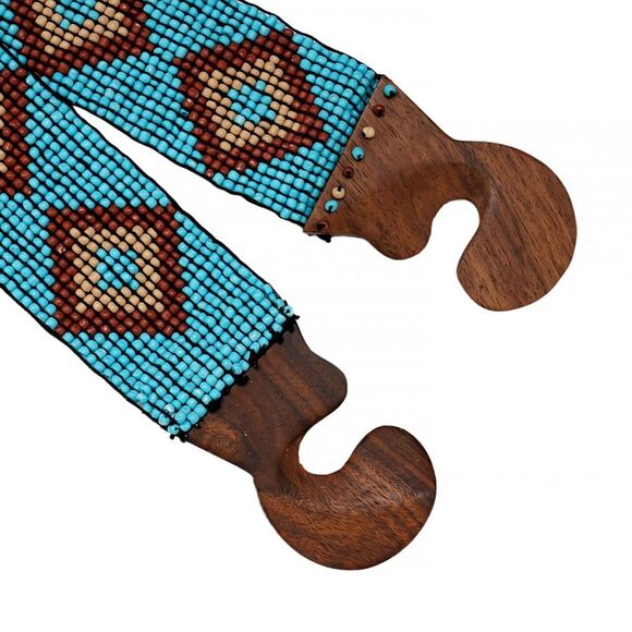 Southwestern Style Blue Beaded Belt